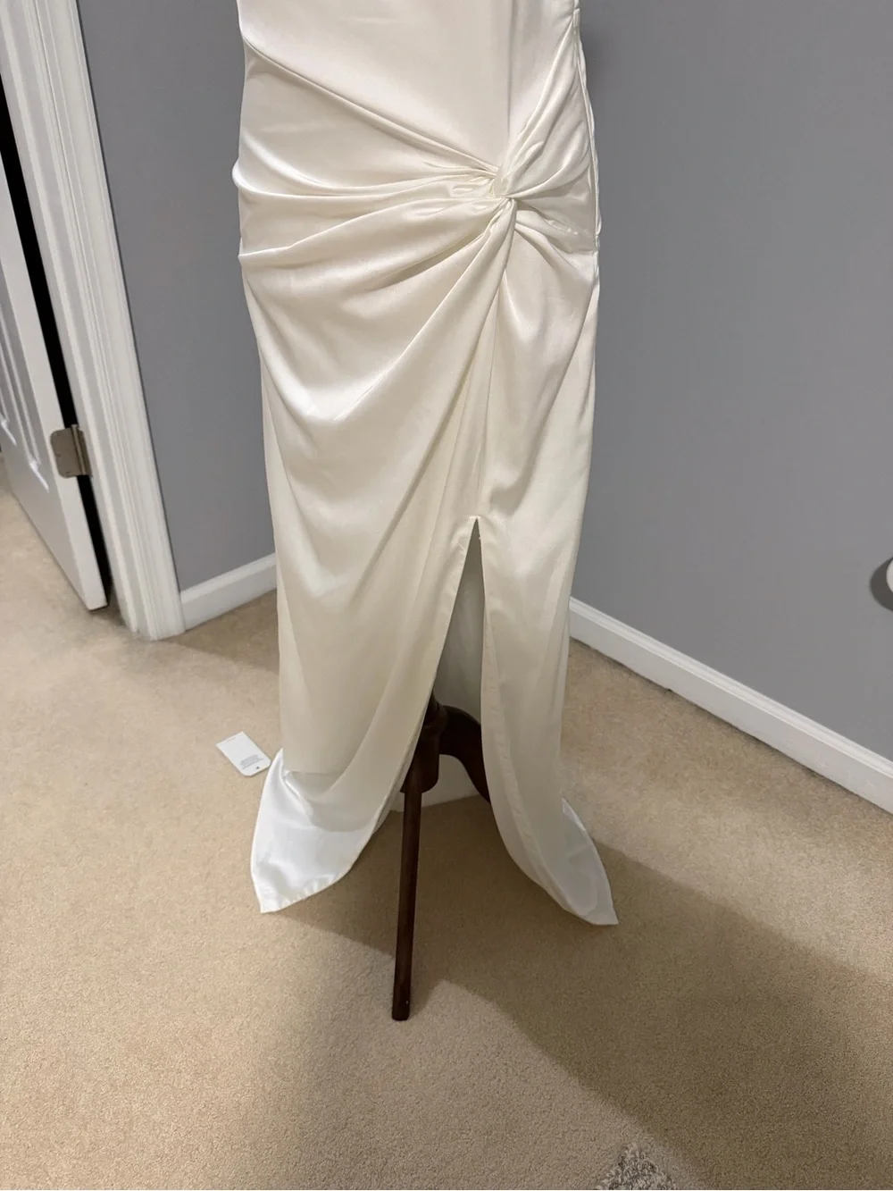 Abercrombie & Fitch White Satin Effect Dress